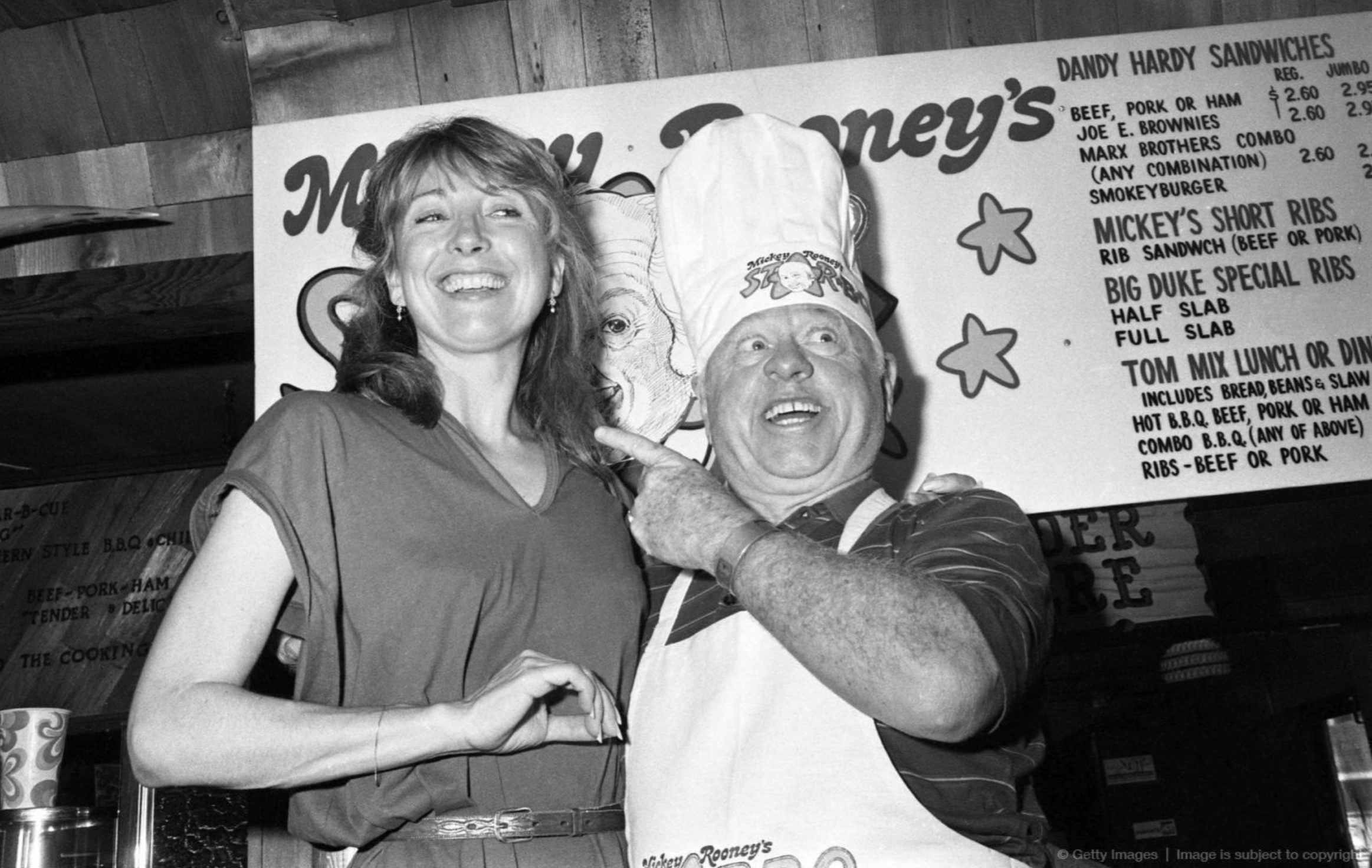 mickey rooney's star bq - 1801 Try Style Bad Chil SelfPoraam Teender Del The Cooktra M mey's Dandy Hardy Sandwiches Reg Jo $2.60 2.99 2.60 2.9 2.60 2 Beef, Pork Or Ham Joe E. Brownies Mary Brothers Combo Any Combination Smokeyburger Mickey'S Short Ribs Ri